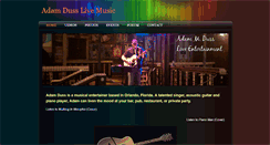 Desktop Screenshot of adamdusslivemusic.com