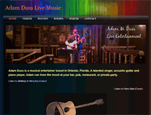 Tablet Screenshot of adamdusslivemusic.com